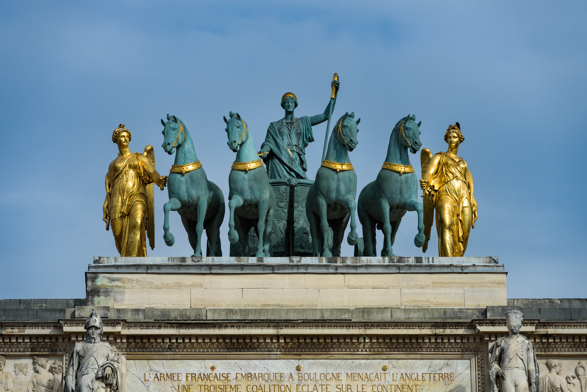 Restauration Des Sculptures Et Des Bronzes De L Arc De Triomphe Du Carrousel Du Louvre Fondation Credit Agricole Pays De France